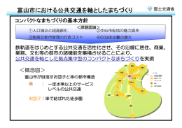 富山市における公共交通を軸としたまちづくり