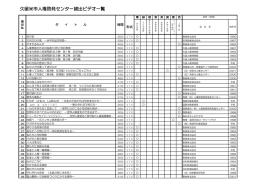 人権啓発センター所蔵ビデオ一覧