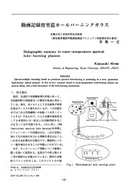 動画記録用室温ホールバーニングガラス