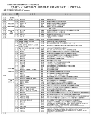 「先端デバイス研究部門 2012年度 先端研究セミナー