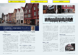 木造建築物と木製の路地「ブリッゲン」