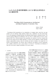 In2O3-SnO2系透明導電膜における電気光学特性の SnO2量依存性