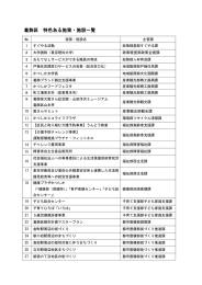 特色ある施策・施設一覧