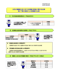 「女性の活躍に関する情報の公表」についてを更新しました