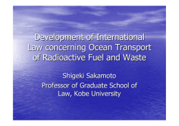 Development of International Law concerning Ocean Transport of