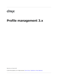 Profile management 3.x