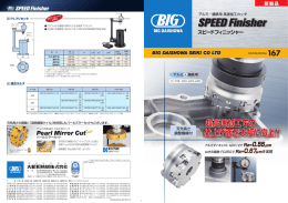 超高速加工での 仕上げ面を大幅に向上!!