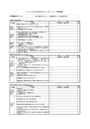 ソーシャルスキルのチェックシート（学校版）