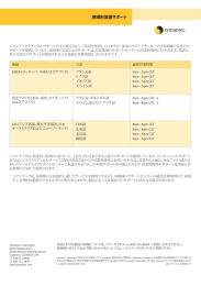 地域別言語サポート - Symantec