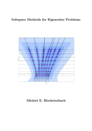 Subspace Methods for Eigenvalue Problems Michiel E. Hochstenbach