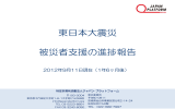 東日本大震災 被災者支援の進捗報告