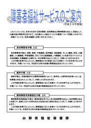 山 梨 県 福 祉 保 健 部