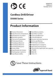 Product Information, Cordless Drill/Driver, D5000 Series