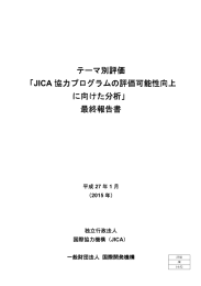 テーマ別評価 「JICA 協力プログラムの評価可能性向上 に向けた分析