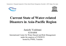 アジア太平洋地域における水災害の現状 - ICHARM The International