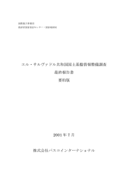 エル・サルヴァドル共和国国土基盤情報整備調査