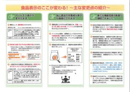 新しい食品表示制度.