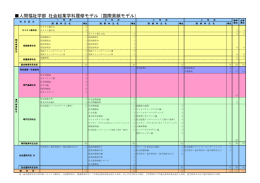 人間福祉学部 社会起業学科履修モデル（国際貢献モデル）