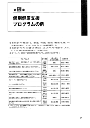 個別健康支援 プログラムの例