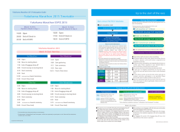 Yokohama Marathon 2015 Timetable