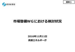 市場整備WGにおける検討状況