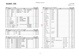 製品価格一覧表 - 株式会社ルークラン