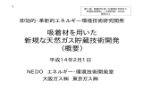 吸着材を用いた 新規な天然ガス貯蔵技術開発 （概要）