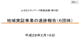 地域実証事業の進捗報告（6団体）