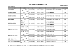 平成19年度 修士論文発表会予定表