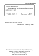 Abstracts of Master Theses Presented in February 2007