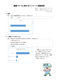 児童保健委員の発表 ～アンケート調査結果