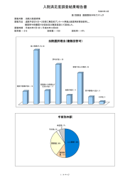 入院満足度調査結果報告書 - 医療法人 悠康会 函館整形外科クリニック