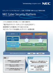 NEC Cyber Security Platform リーフレット