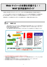 Web サイトへの攻撃を把握する！！ WAF 試用版操作ガイド