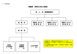 組織図（事業主体及び施設） 法 人 名（設置運営者）