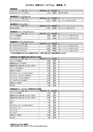 オプション手配物 価格表