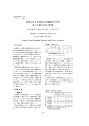 茶樹に対する肥料の多量施用が生育 及び土壌に及ぼす景彡