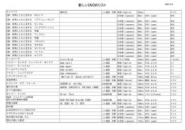 新しいDVDのリスト