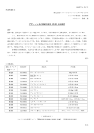 デザート 14 品の供給不安定（欠品）のお詫び