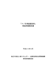 page1～243（4.66MB） - 新エネルギー・産業技術総合開発機構