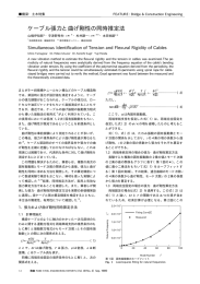 ケーブル張力と曲げ剛性の同時推定法