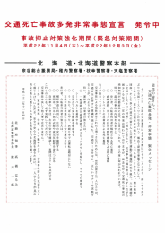 交通死亡事故多発非常事態宣