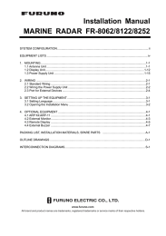 Installation Manual MARINE RADAR FR-8062/8122/8252