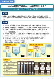 MMF水処理 - 中部経済産業局