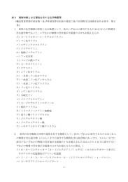 表3 規制対象となる毒性を有する化学物質等 （輸出貿易管理令別表第一