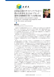 21世紀以降のサスティナブルかつ 豊かな世界を支える ブロック 遷移