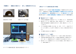 『超撥水！ 超親水を極める！ 新しい接触角計がある』