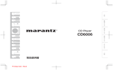 CD6006 取扱説明書 - Marantz JP | マランツ