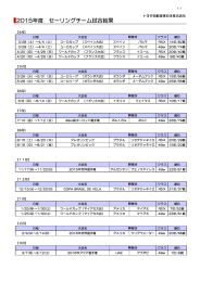 2015年度 セーリングチーム試合結果