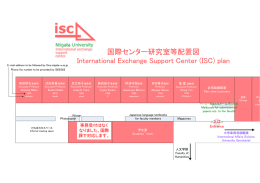 国際センター内の研究室配置図